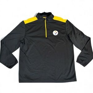 NFL Team apparel Pittsburgh Steelers quarter zip  pullover sweatshirt XL